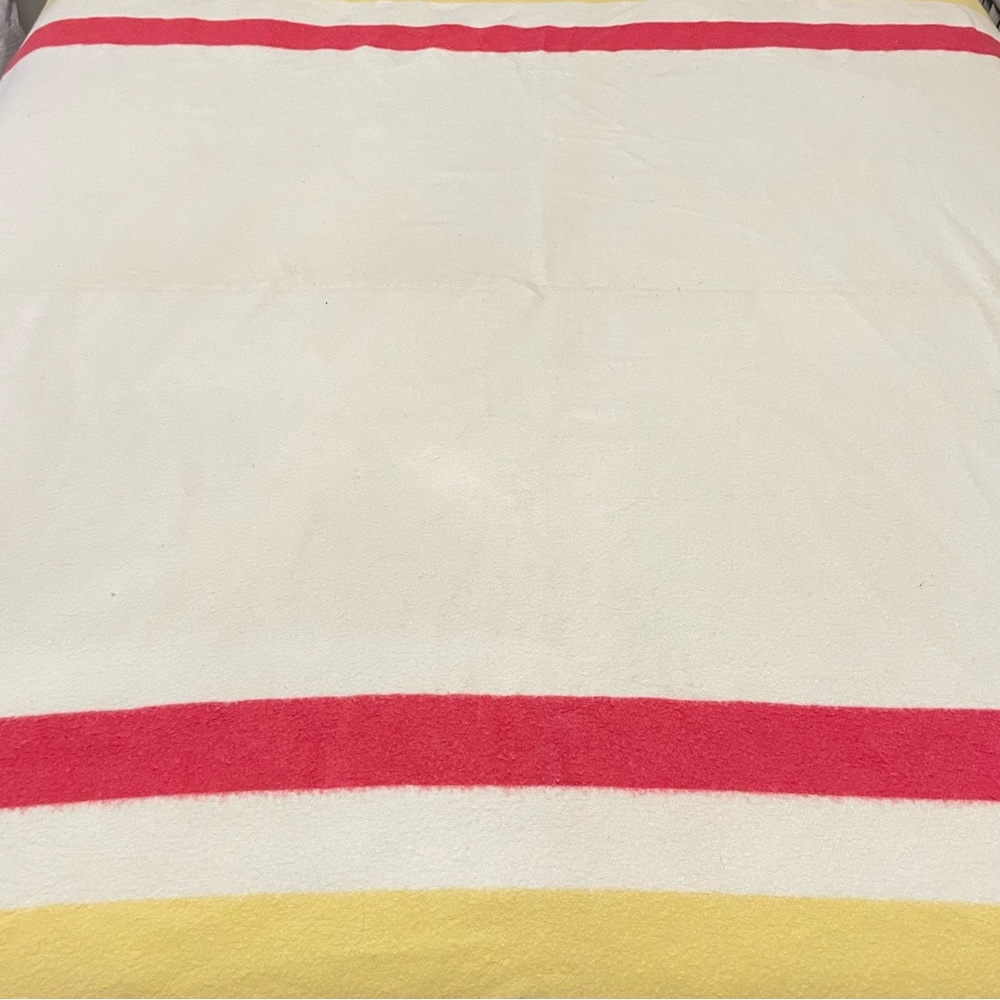 Vintage ely and walker golden seal vintage 1950s wool striped blanket camping - Picture 12 of 13